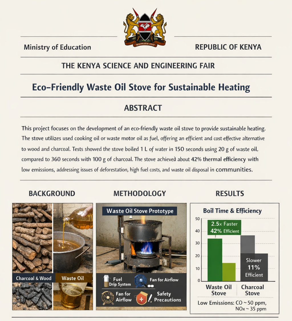 Eco-Friendly Waste Oil Stove for Sustainable Heating