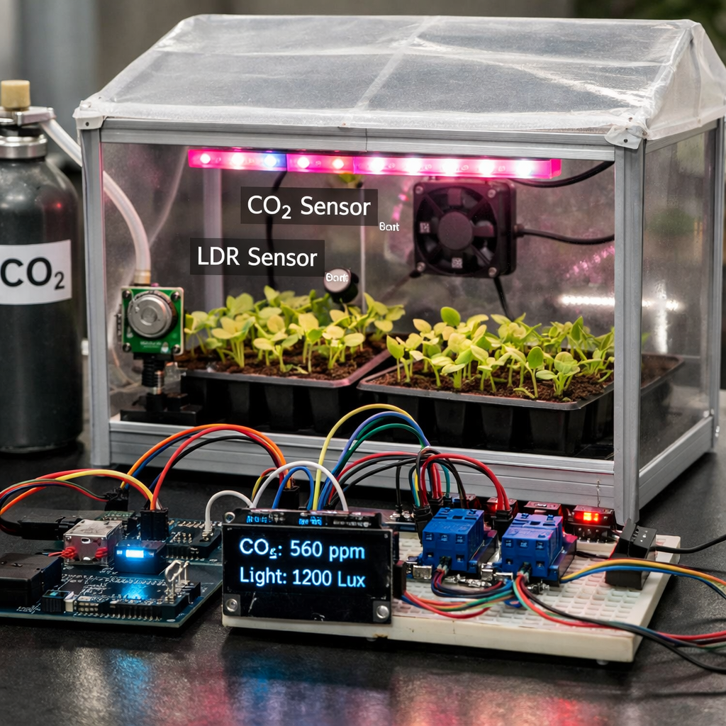 SMART GREENHOUSE USING CO₂ AND LIGHT OPTIMIZATION