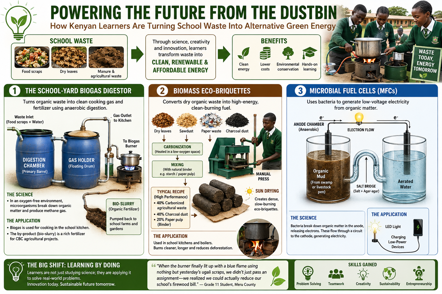 How Kenyan Learners Are Turning School Waste Into Alternative Green Energy